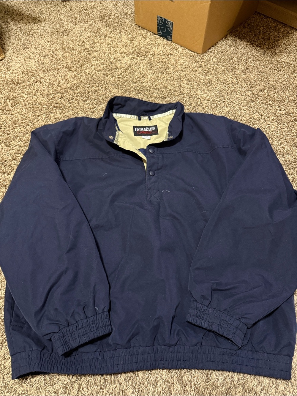 Men's Navy Pullover Jacket